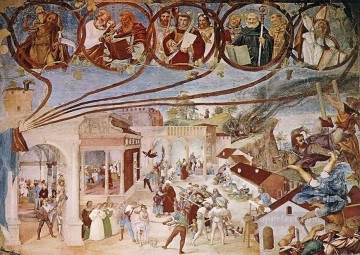 Historias de Santa Bárbara 1524 Renacimiento Lorenzo Lotto Pinturas al óleo